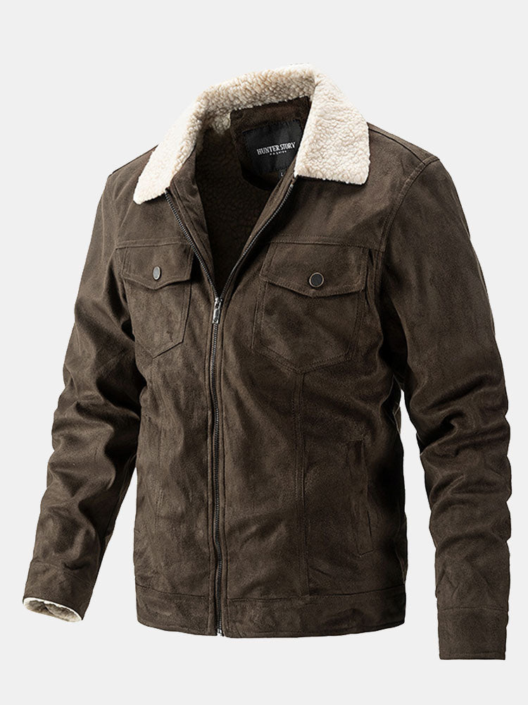 Crosby - Faux Suede Jacket with Teddy Lining