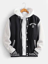Flynn - Baseball Jacket with New York Bear Print