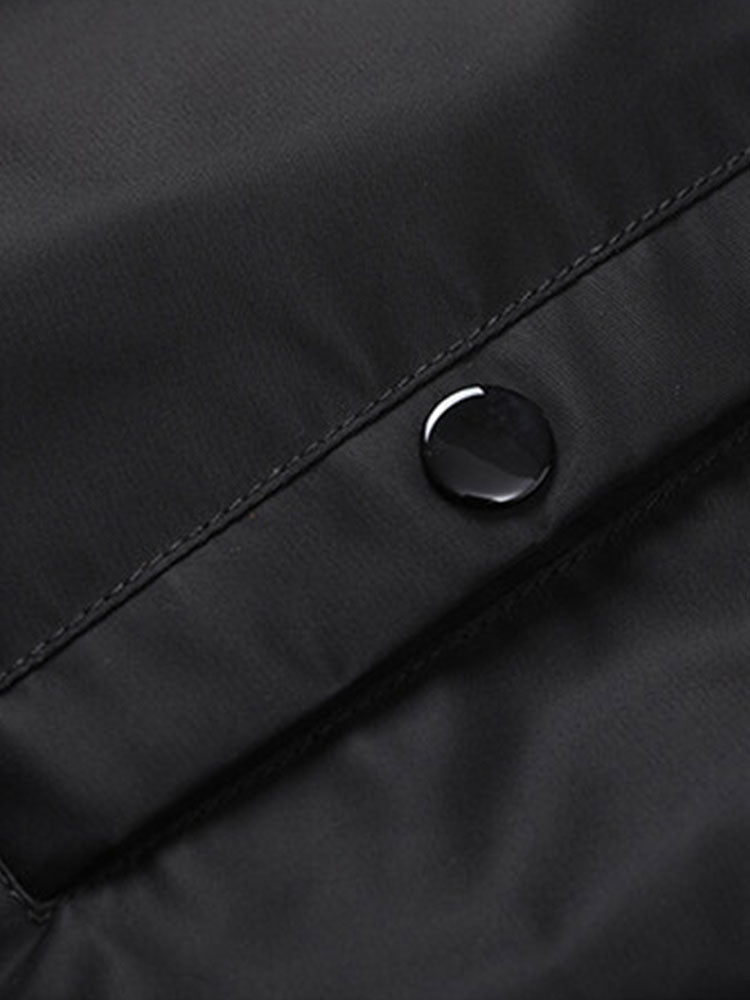 Hudson - Ribbed Trim Baseball Jacket
