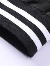 Hudson - Ribbed Trim Baseball Jacket