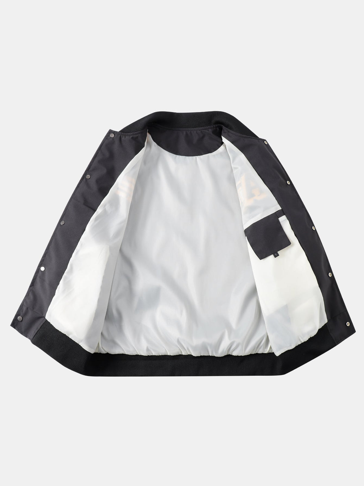 Jensen - Stand Collar Baseball Jacket with Contrast Embroidery
