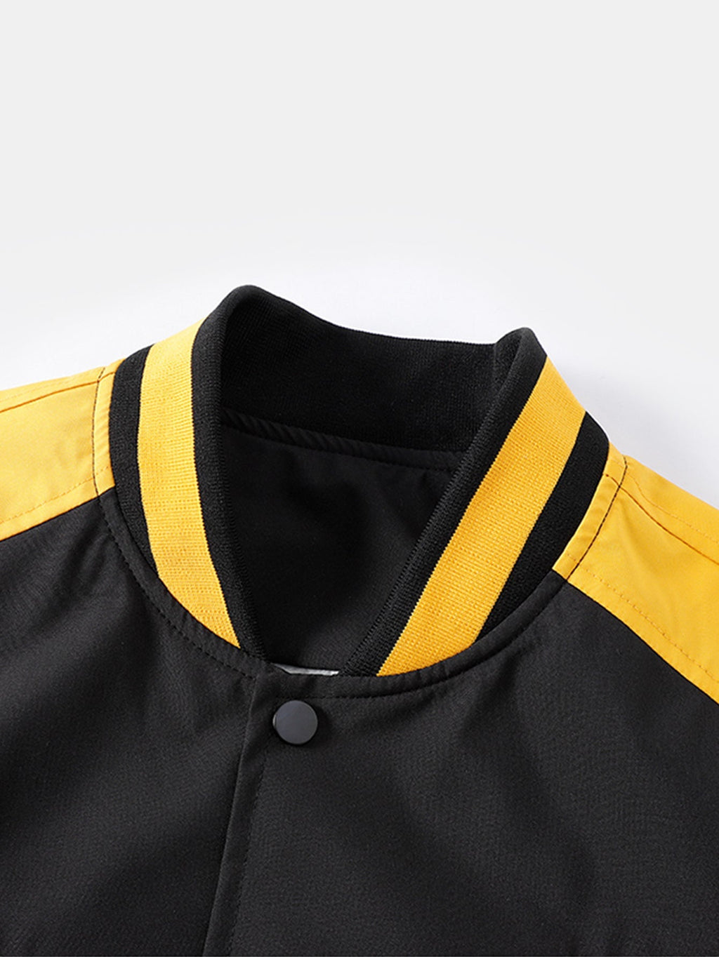 Jensen - Stand Collar Baseball Jacket with Contrast Embroidery