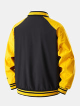Jensen - Stand Collar Baseball Jacket with Contrast Embroidery