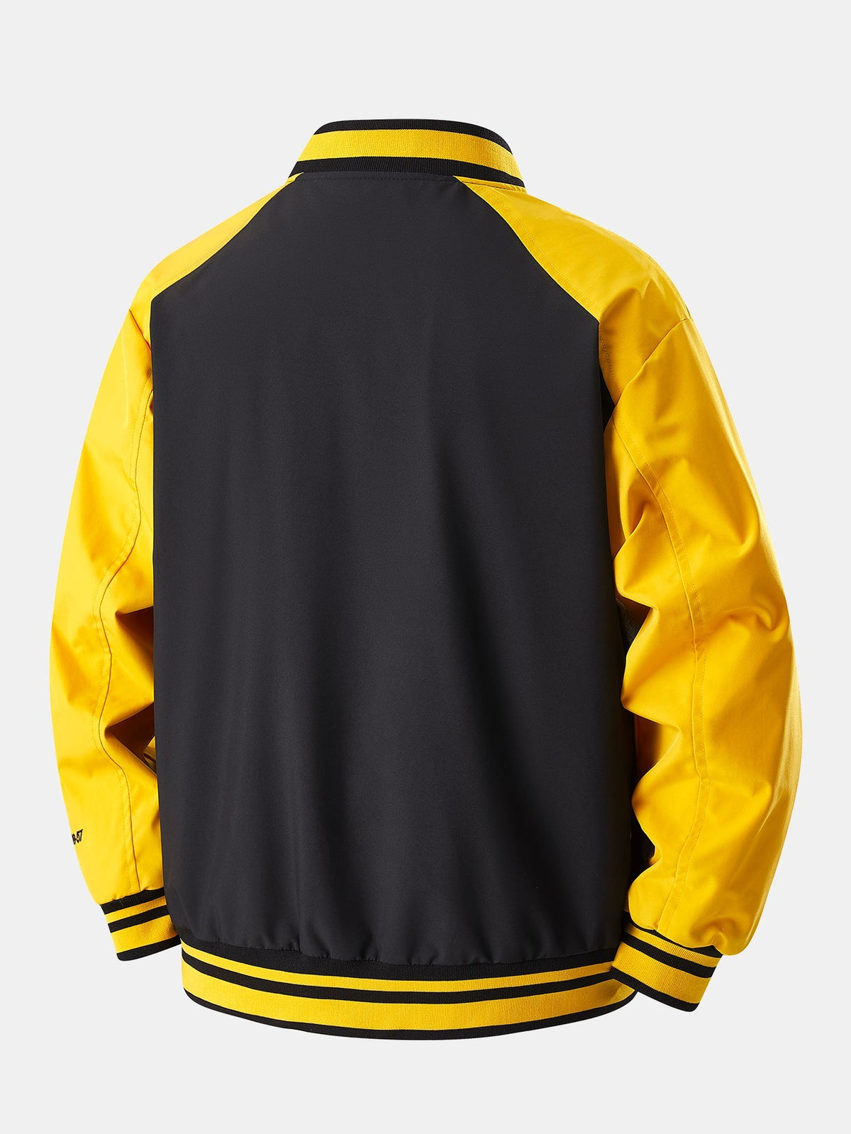 Jensen - Stand Collar Baseball Jacket with Contrast Embroidery