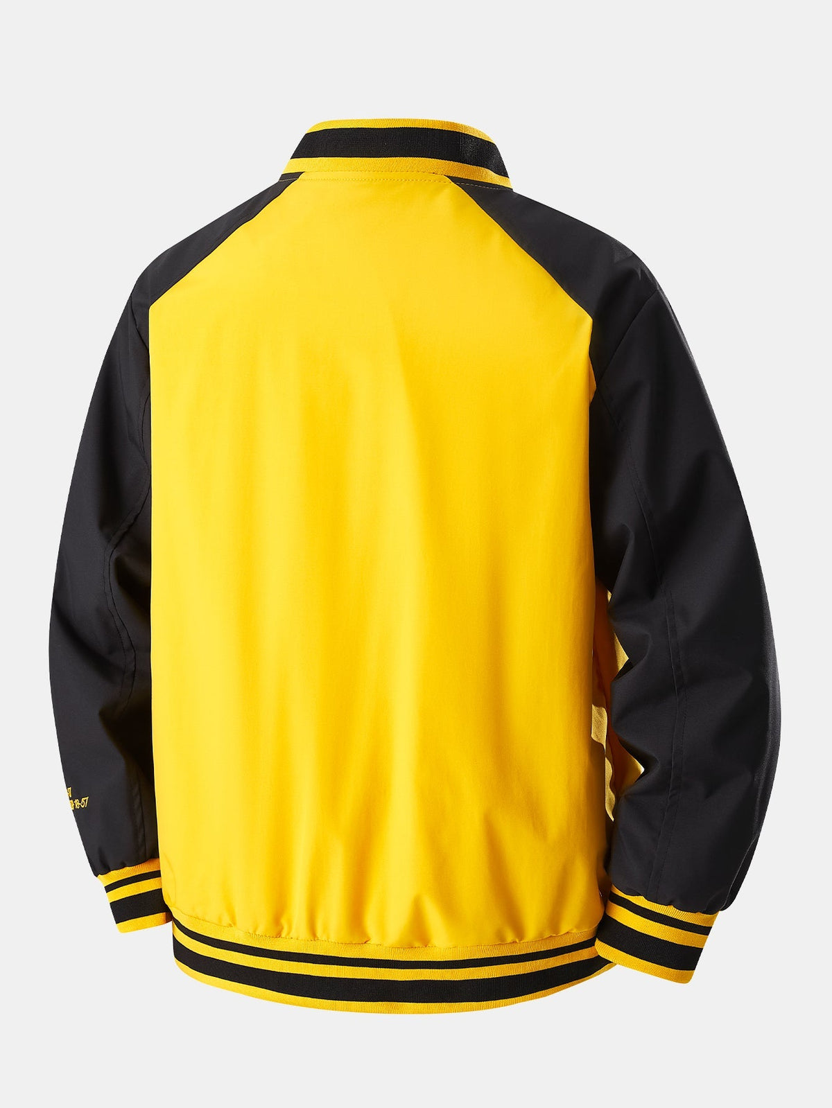Jensen - Stand Collar Baseball Jacket with Contrast Embroidery