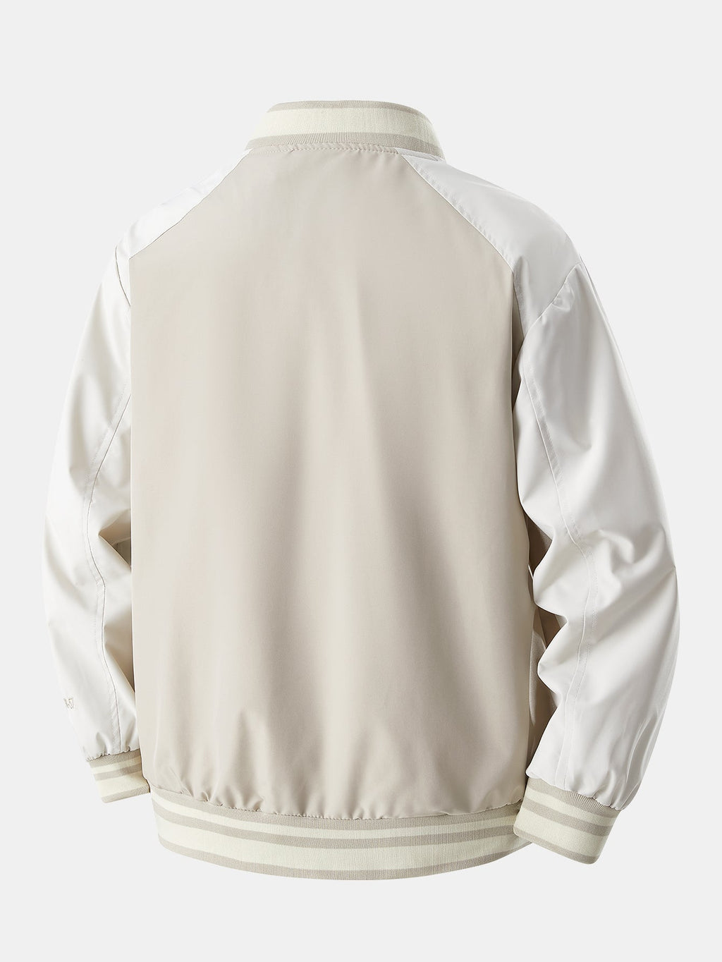 Jensen - Stand Collar Baseball Jacket with Contrast Embroidery