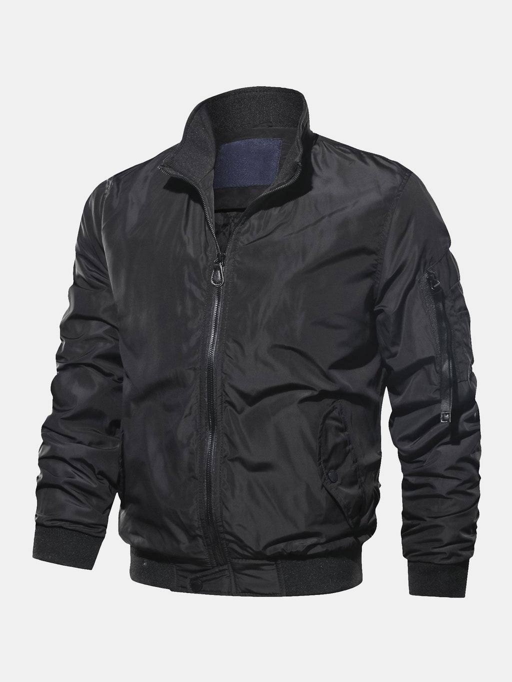 Knox - Bomber Jacket with Funnel Neck Collar