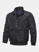 Knox - Bomber Jacket with Funnel Neck Collar