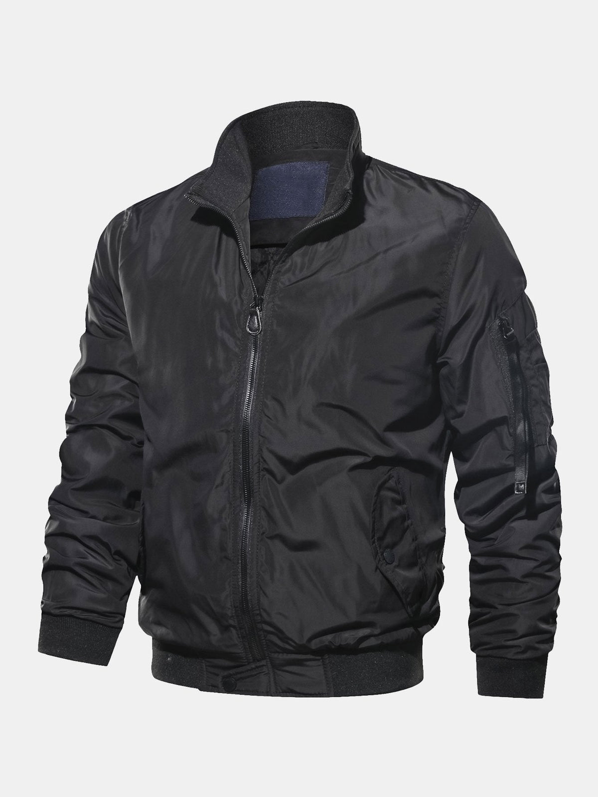 Knox - Bomber Jacket with Funnel Neck Collar