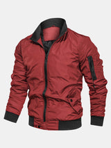 Knox - Bomber Jacket with Funnel Neck Collar