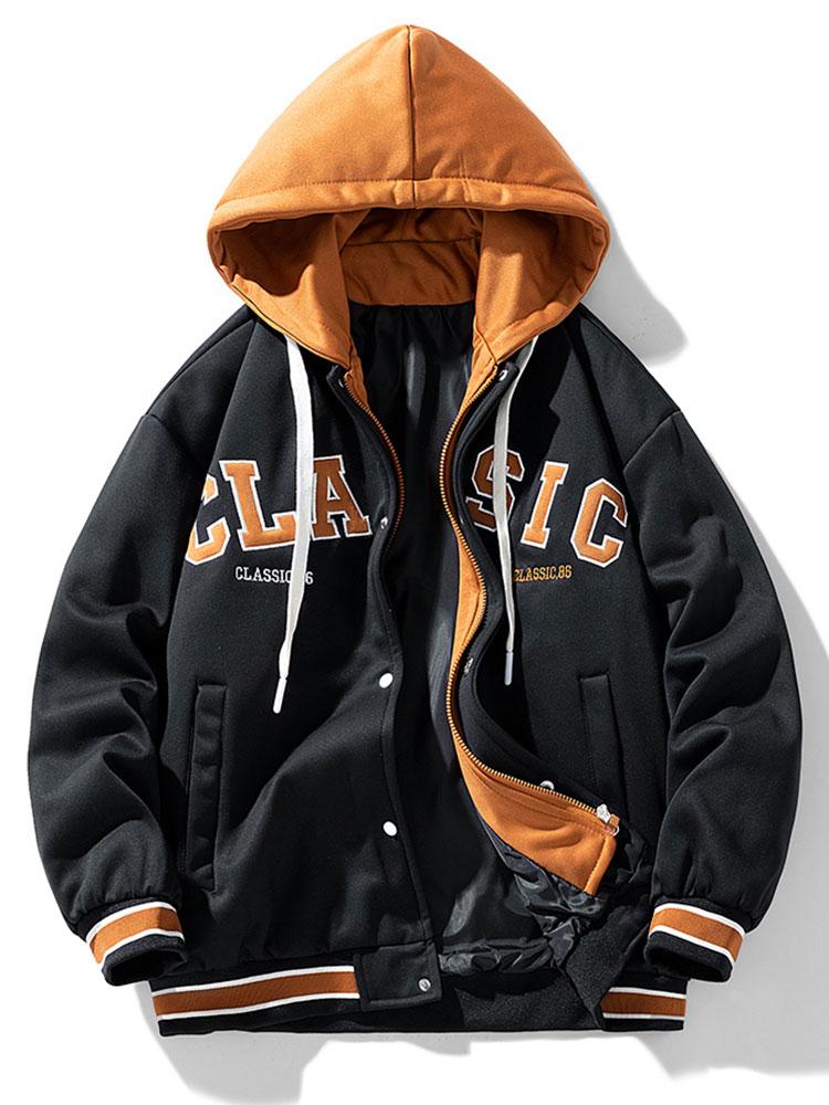 Maddox - Corduroy Baseball Jacket with Hood