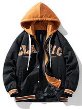 Maddox - Corduroy Baseball Jacket with Hood