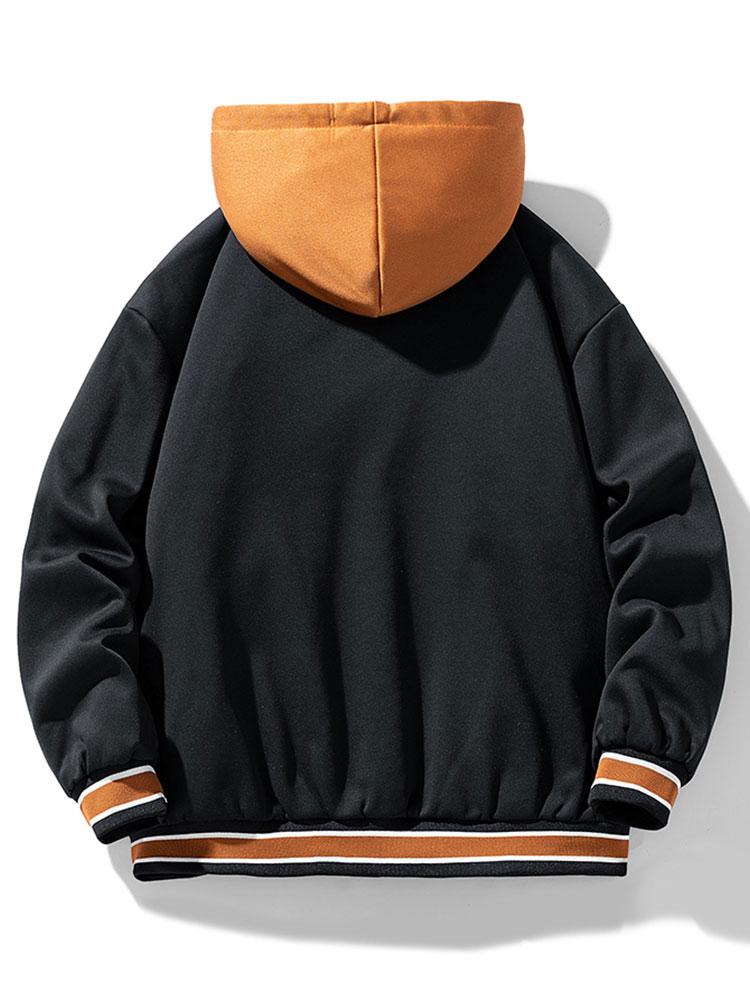 Maddox - Corduroy Baseball Jacket with Hood