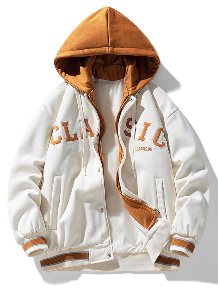Maddox - Corduroy Baseball Jacket with Hood