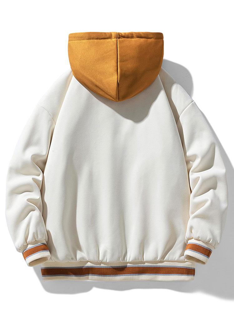 Maddox - Corduroy Baseball Jacket with Hood