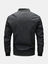 Preston - Zip-Up Bomber Jacket with Text Print