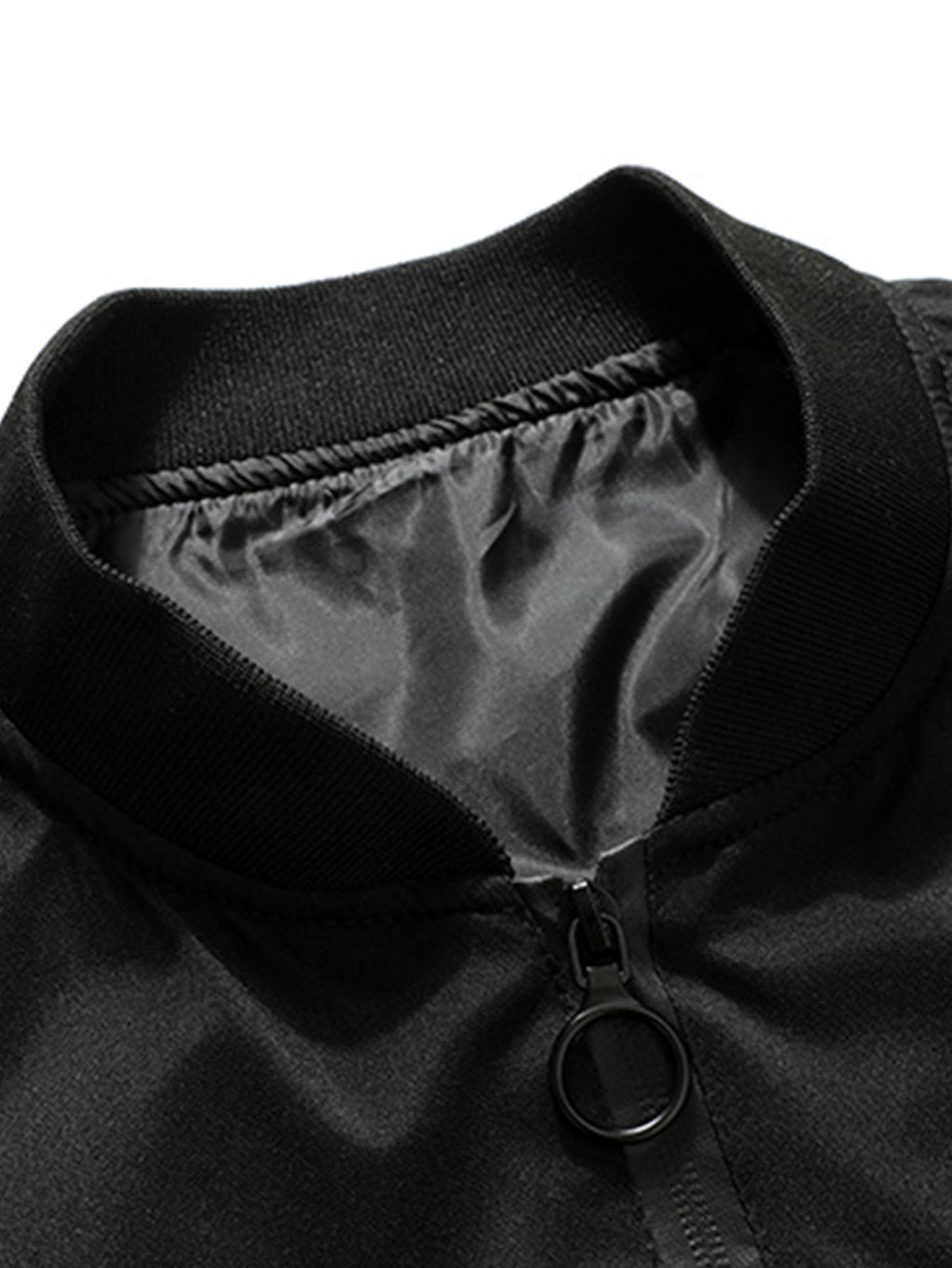 Preston - Zip-Up Bomber Jacket with Text Print
