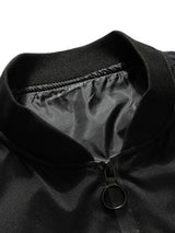Preston - Zip-Up Bomber Jacket with Text Print