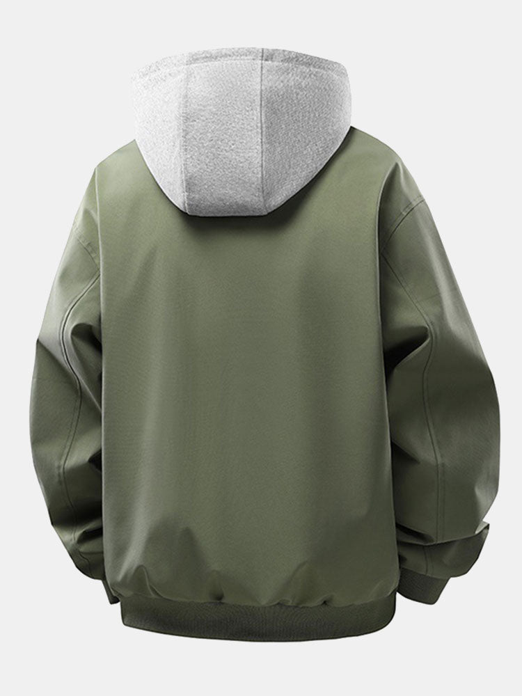 Noah - Corduroy Bomber Jacket with Detachable Hood