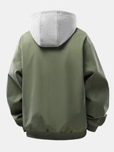 Noah - Corduroy Bomber Jacket with Detachable Hood