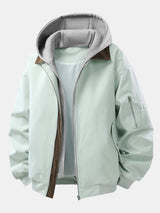 Noah - Corduroy Bomber Jacket with Detachable Hood