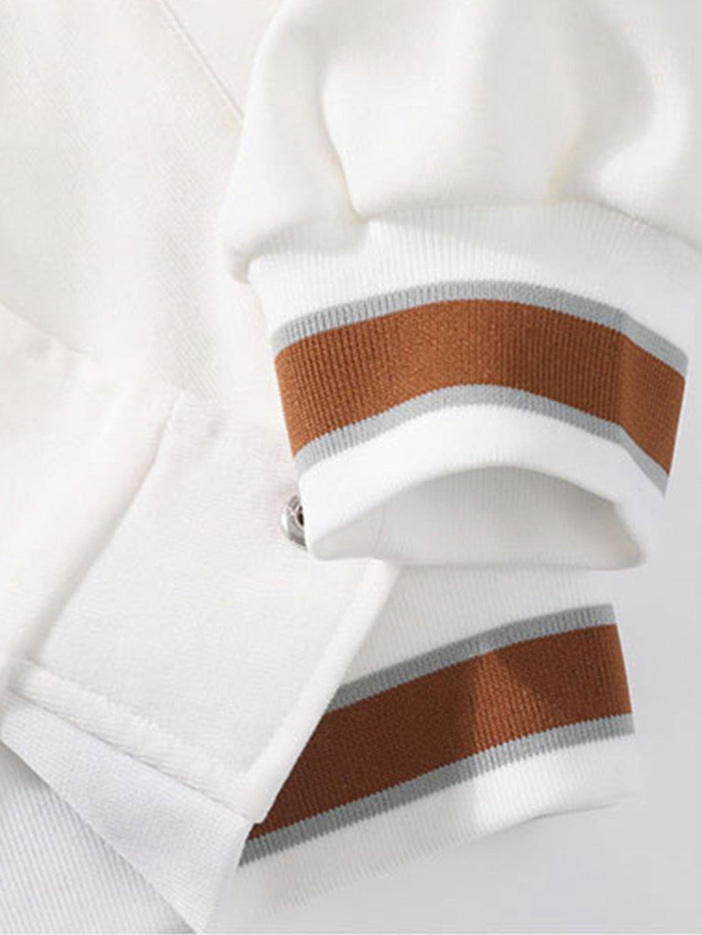 William - Hooded Baseball Jacket with Button Closure