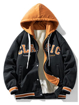 Lucas - Corduroy Baseball Jacket with Plush Lining and Hood