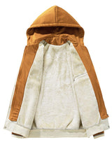 Lucas - Corduroy Baseball Jacket with Plush Lining and Hood