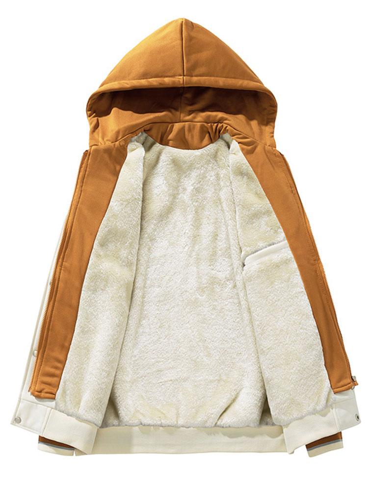 Lucas - Corduroy Baseball Jacket with Plush Lining and Hood