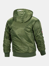 Jacob - Bomber Jacket with NASA Embroidery and Detachable Hood
