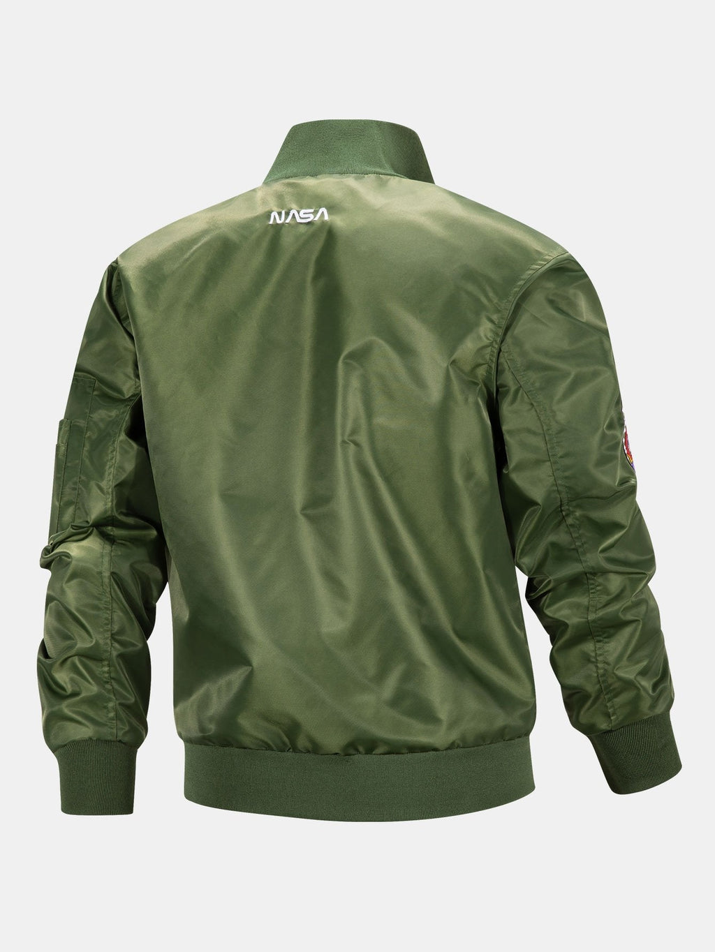Jacob - Bomber Jacket with NASA Embroidery and Detachable Hood