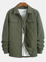 Nathan - Windproof Corduroy Baseball Jacket with Button Closure