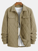 Nathan - Windproof Corduroy Baseball Jacket with Button Closure