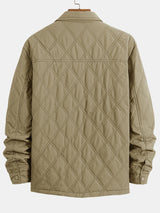 Nathan - Windproof Corduroy Baseball Jacket with Button Closure