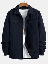 Nathan - Windproof Corduroy Baseball Jacket with Button Closure