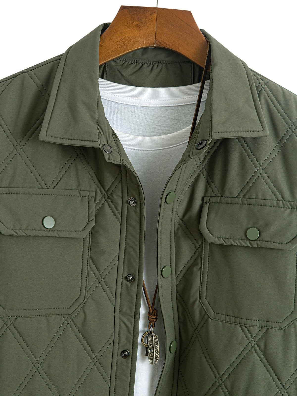 Nathan - Windproof Corduroy Baseball Jacket with Button Closure