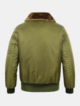 Thomas - Padded Bomber Jacket with Faux Fur Collar
