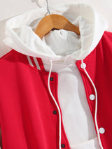 Samuel - Contrast Trim Baseball Jacket