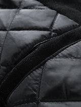 Leo - Wool-Look Baseball Jacket with Faux Leather Sleeves
