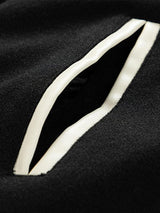 Leo - Wool-Look Baseball Jacket with Faux Leather Sleeves