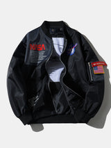Jack - Oversized Bomber Jacket with NASA Print