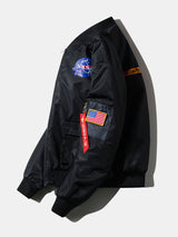 Jack - Oversized Bomber Jacket with NASA Print