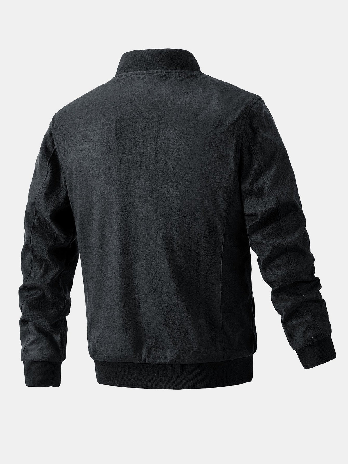 James - Suede Bomber Jacket with Padded Lining