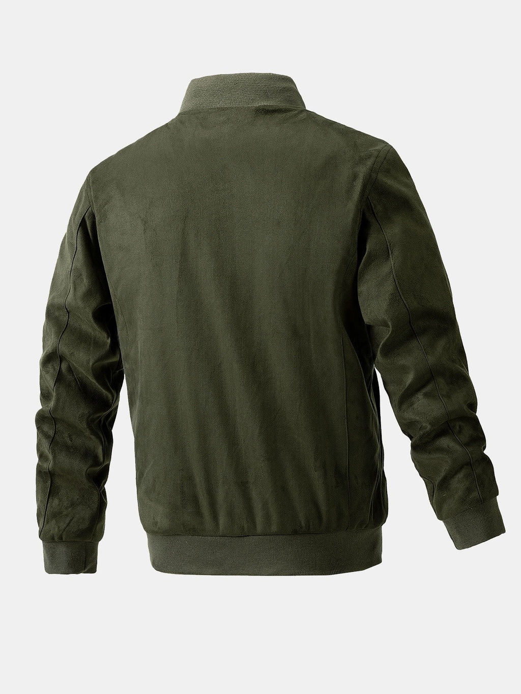 James - Suede Bomber Jacket with Padded Lining