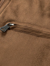 James - Suede Bomber Jacket with Padded Lining