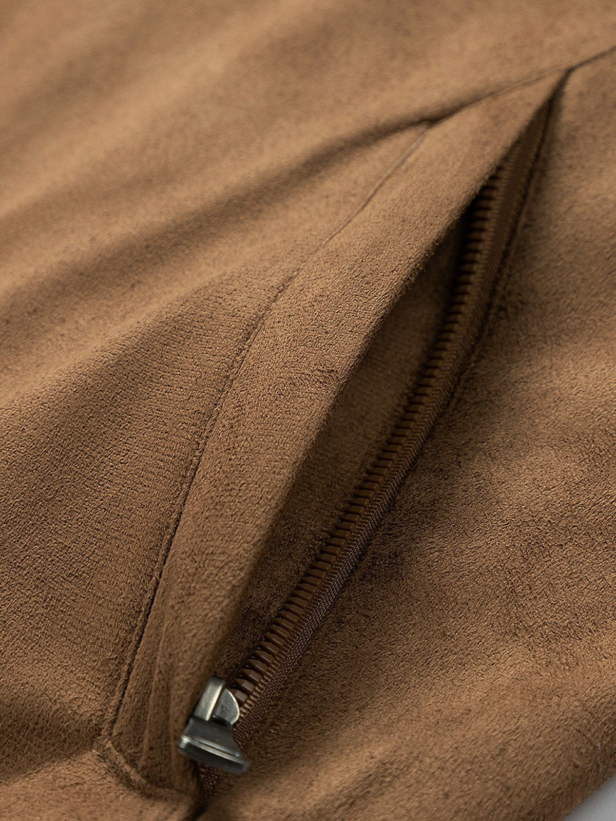 James - Suede Bomber Jacket with Padded Lining