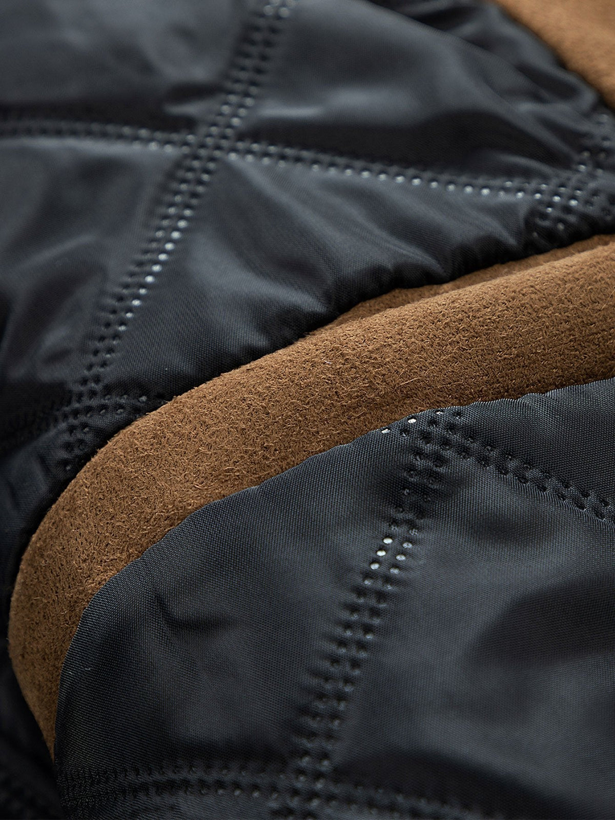 James - Suede Bomber Jacket with Padded Lining