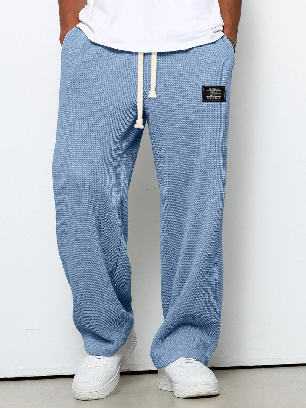 Pierce - Waffle Texture Drawstring Trousers