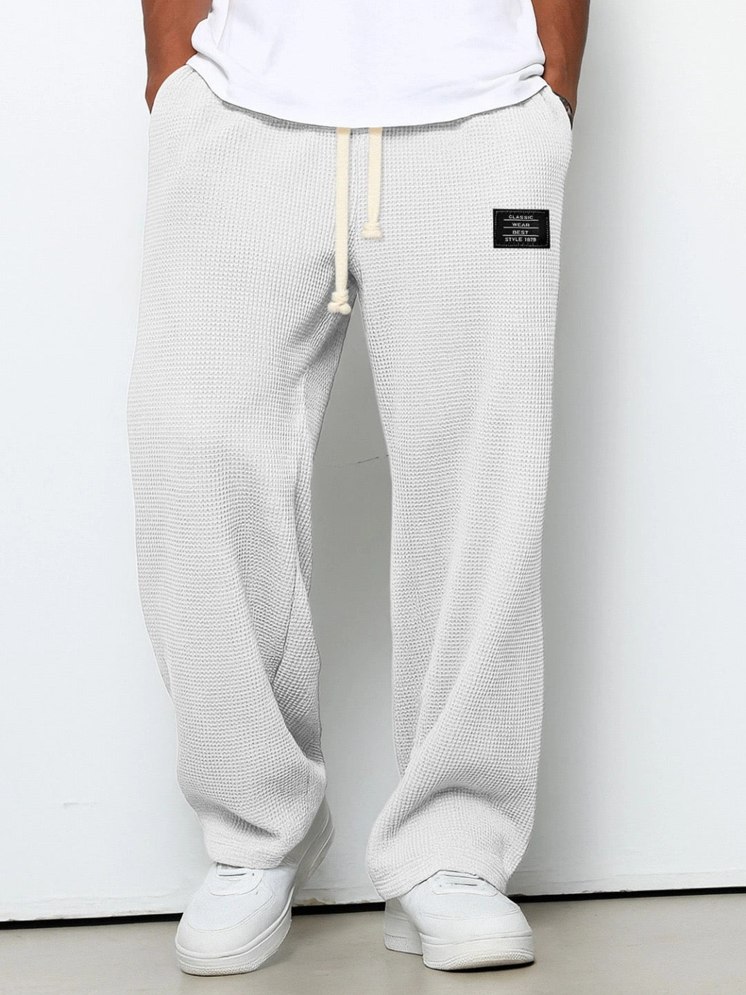Pierce - Waffle Texture Drawstring Trousers