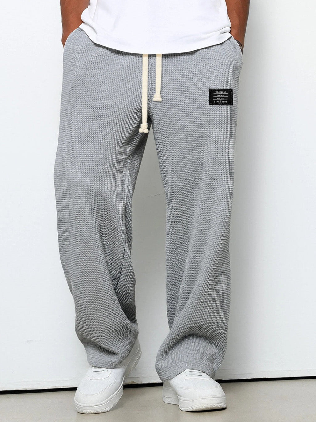 Pierce - Waffle Texture Drawstring Trousers